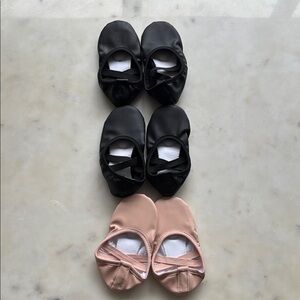 Black and Pink Steele Ballet Slippers Size 10 for girls